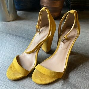 Suede Mustard Yellow Aldo Sandals